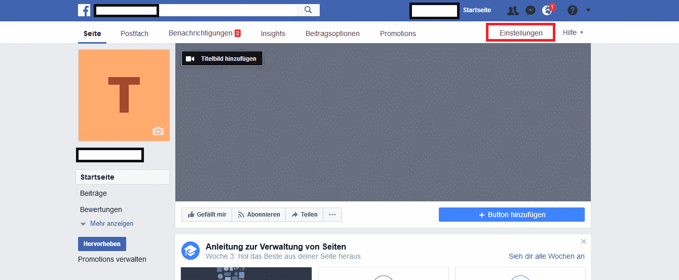 Facebook Bewertungen aktivieren